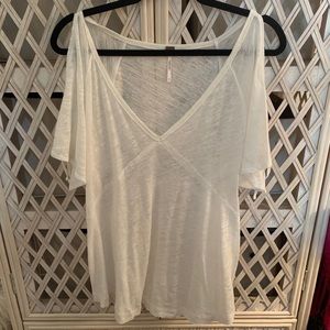 Free People cream blouse